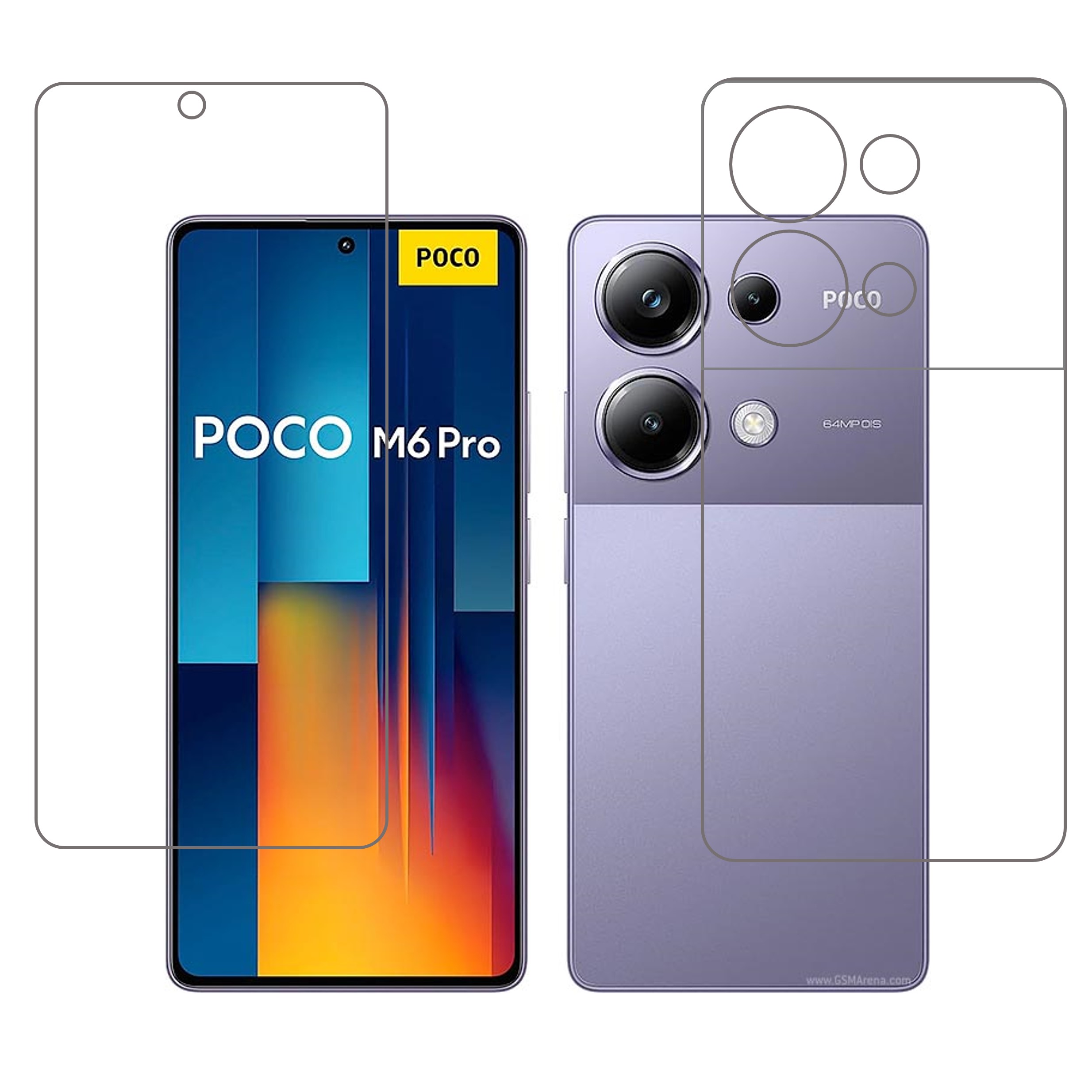 Xiaomi Poco M6 Pro (Front & Back) 9H Protective Compatible Flexible Unbreakable Mobile Screen Protector